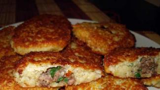 Classic potato pancakes recipe with meat How to cook potato pancakes with meat